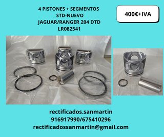Set 4 Pistones y Segmentos 204DTD LR082541