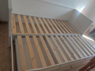 Cama nido blanca con cajones