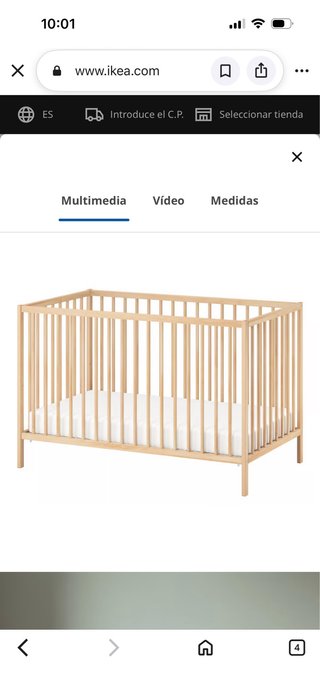 Cuna Ikea Singlar Haya 60x120 cm