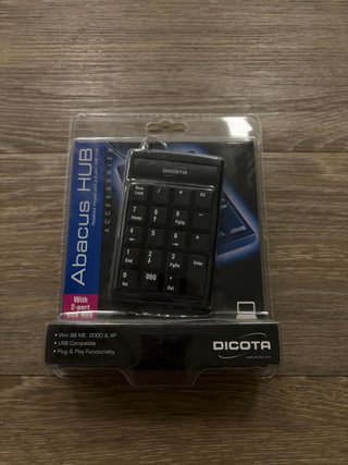 Teclado Numérico USB DICOTA Abacus con HUB