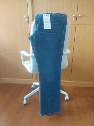 Pantalón Zara Mujer Talla 46 Azul