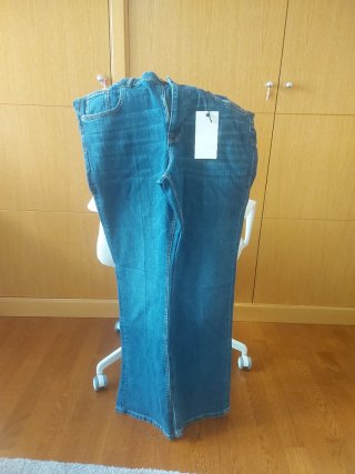 Pantalón Zara Mujer Talla 46 Azul