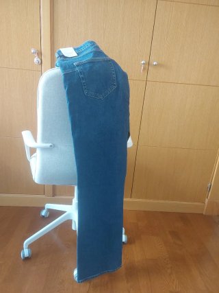 Pantalón Zara Mujer Talla 46 Azul