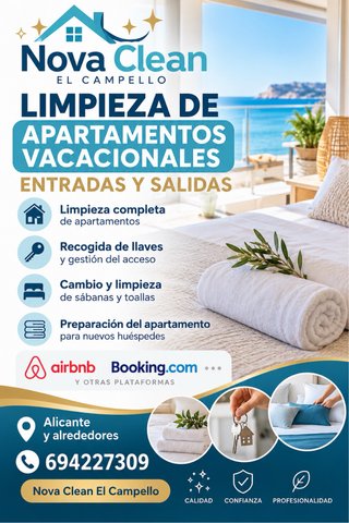 LIMPIEZA DE APARTAMENTOS TURÍSTICOS – NOVA CLEAN