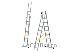 Escalera Aluminio 2X10 - 2,88+2,88 M - 58-58x25mm