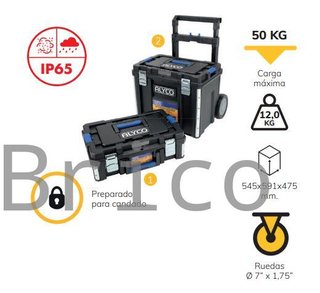 Conjunto Modular 2 Cajas Herramientas Alyco 129625