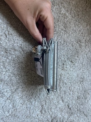 Cartera Monedero Mango Plateada