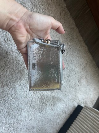 Cartera Monedero Mango Plateada