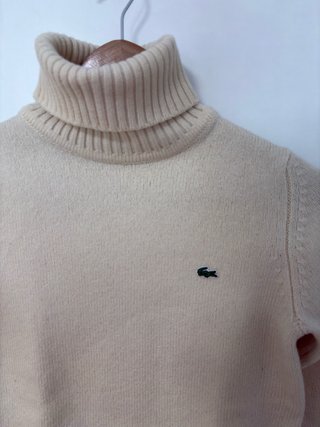 Jersey cuello alto Lacoste beige talla 38