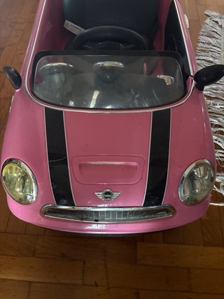 Minicooper de niños de 1 a 3 años de color rosa