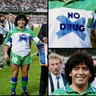 Camiseta Fútbol Maradona No Drug