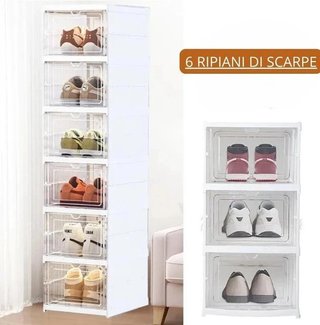 Scarpiera 6 Ripiani Richiudibile