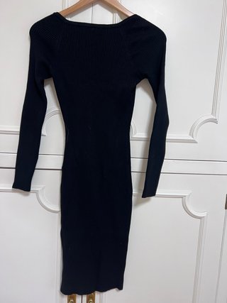 Vestido Guess Negro Punto Midi
