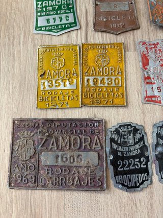 Lote de 17 Matrículas Antiguas de Zamora
