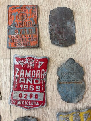 Lote de 17 Matrículas Antiguas de Zamora