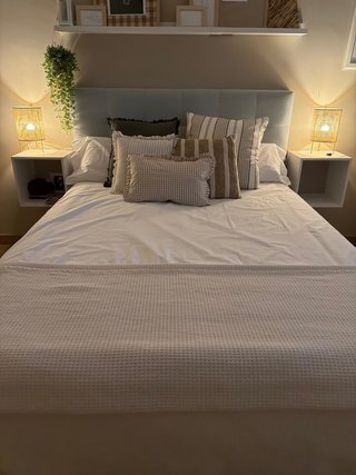 Set de 2 Lámparas de Mesilla de Ratán
