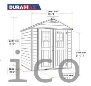 Caseta PVC Storemax Plus 209x210x231 cm - Duramax