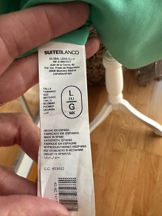 Vestido Vaporoso menta Talla L