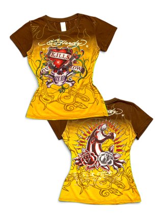 Camiseta Ed Hardy Love Kills Slowly Mujer Talla L