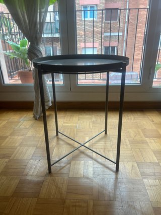Mesa auxiliar redonda Ikea Gris