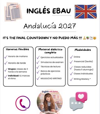 Preparación de inglés selectividad / PAU Andalucía