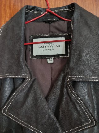Chaqueta de Piel Easy Wear Marrón