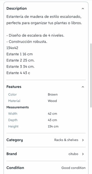 Estantería de Madera Plegable