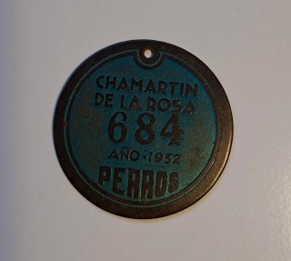 Chapa de censo perros 1932