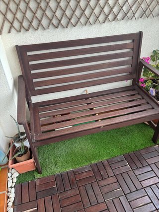 Conjunto de jardín mesa y banco