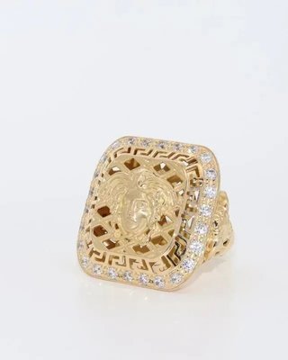 Anillo Medusa Calado Circonitas 18K