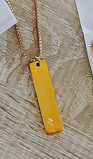 5 Colgantes Rectangulares +5 Cadenas