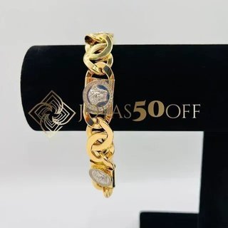 Pulsera Cartier Versace Bicolor 15mm 18K