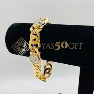 Pulsera Cartier Versace Bicolor 15mm 18K