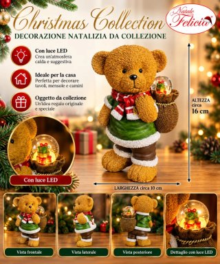 Orsetto Natalizio con Luce LED