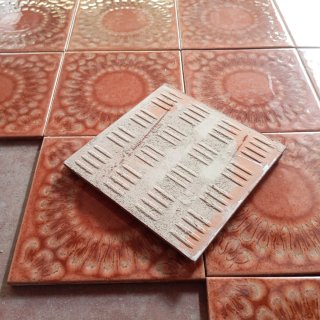 Lote de 16 Azulejos de Cerámica Vidriada