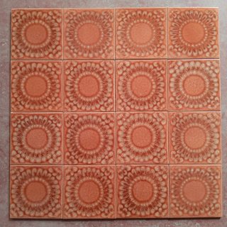 Lote de 16 Azulejos de Cerámica Vidriada