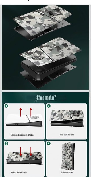 Cubiertas PS5 Slim Camuflaje