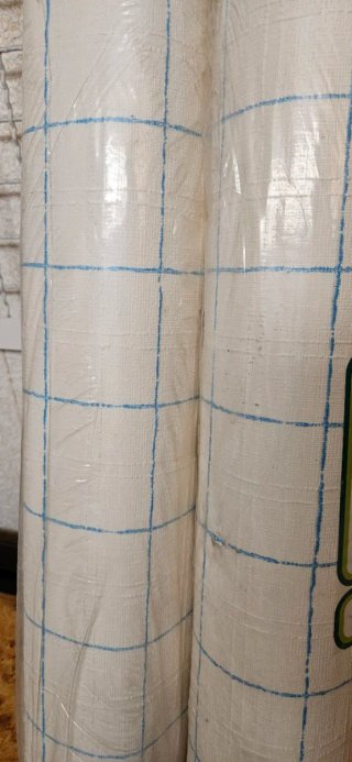 Rollo papel pintado cuadros azul