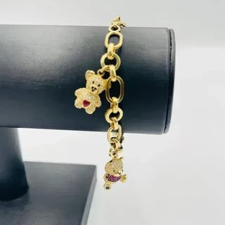 Pulsera Osos Circonitas 18K