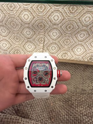 Richard Mille Reloj Blanco y Rojo
