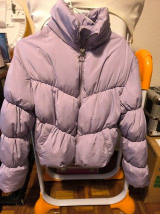 Cazadora acolchada morada talla S