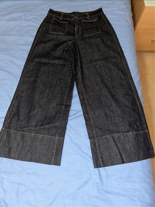 Pantalón negro wide leg