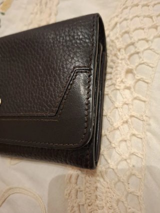 Monedero Burberry Negro Piel Texturizada