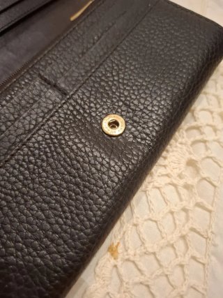 Monedero Burberry Negro Piel Texturizada