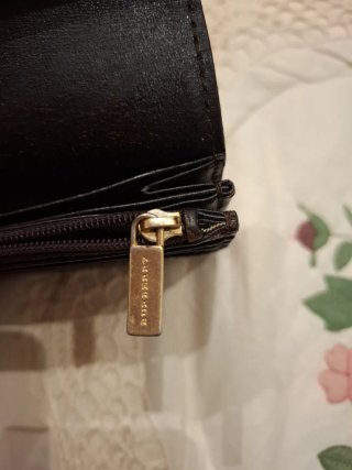 Monedero Burberry Negro Piel Texturizada