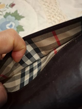 Monedero Burberry Negro Piel Texturizada