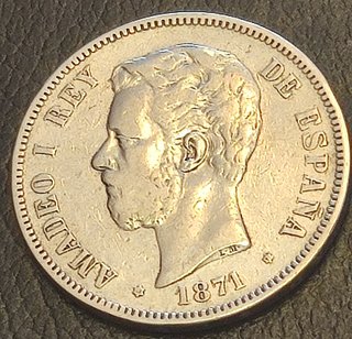 Moneda 5 Ptas 1871 VARIANTE