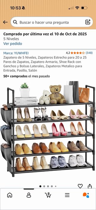 Zapatero Negro de Varios Niveles