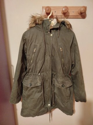 Chaquetón Bershka Verde Talla M
