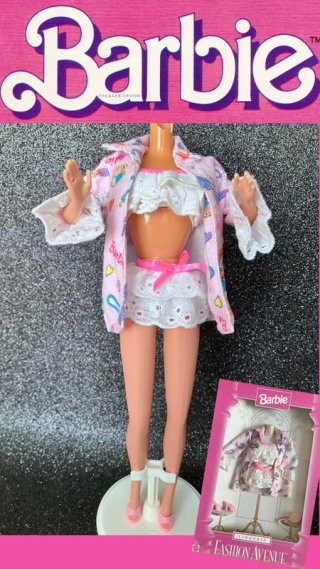 Completo Lingerie Barbie Fashion Avenue 1997
